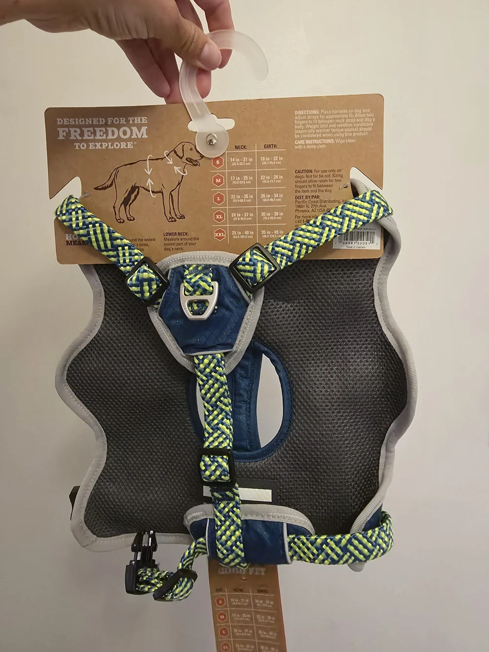 Arcadia Trail Dog Harness with Neon Green Accents